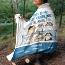 This Is My Cat Cuddling Cozy - Gift For Cat Lovers - Personalized Fleece Blanket, Sherpa Blanket