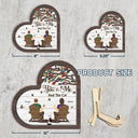 You And Me And The Fur Babies - Gift For Pet Couples - Personalized 2-Layered Wooden Plaque With Stand