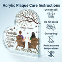 Mon endroit préféré au monde - Cadeau d'anniversaire pour couples - Plaque acrylique personnalisée en forme de cœur