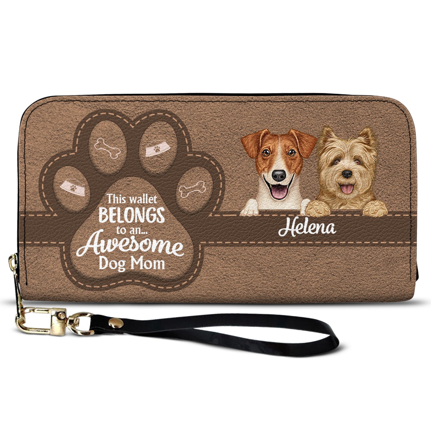 This Wallet Belongs To An - Gift For Dog Mom, Dog Lovers - Personalized Leather Long Wallet