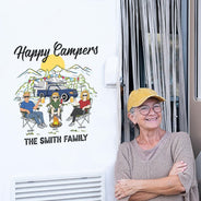 Créer des souvenirs, un camping à la fois - Cadeau pour les familles de camping - Décoration de camping personnalisée, autocollant décoratif