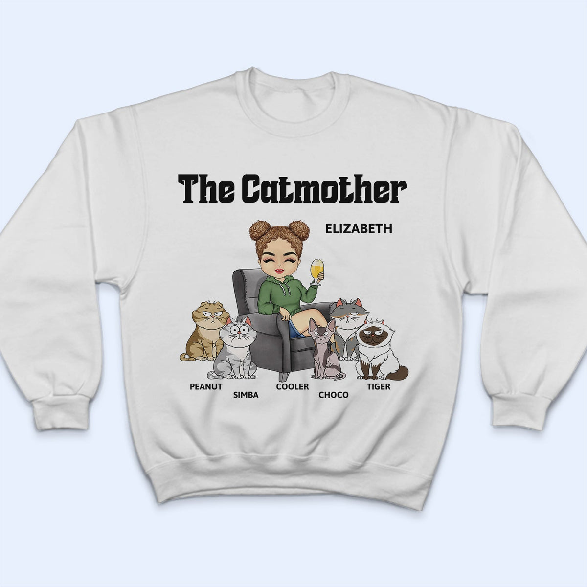 La Mère Chat - Cadeau pour les mamans de chats, les amoureux des chats, les femmes - T-shirt personnalisé