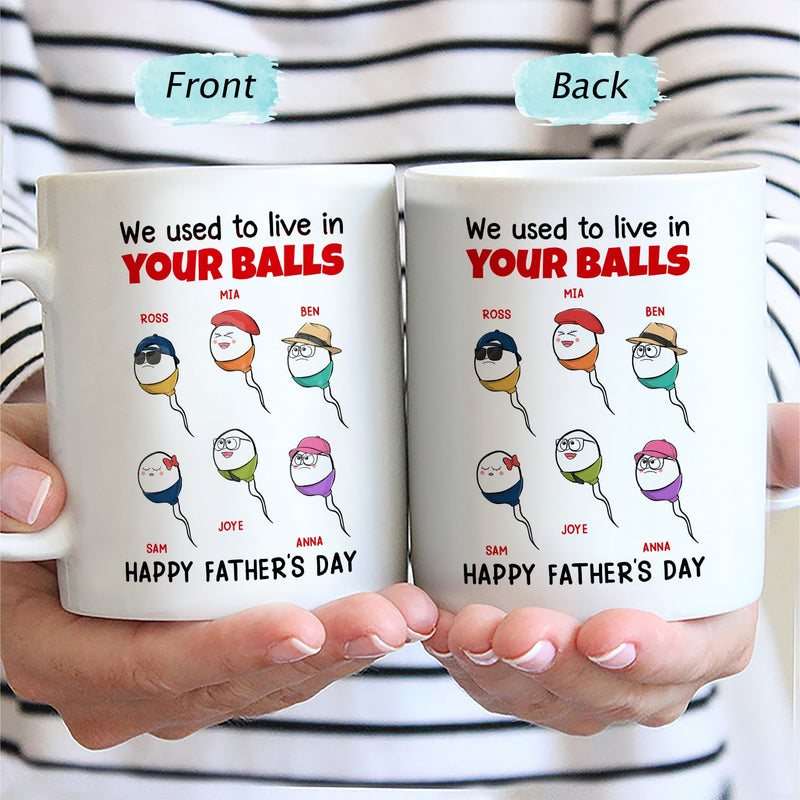 Little Cute Kids We Used To Live - Gift For Father, Dad - Personalized Mug