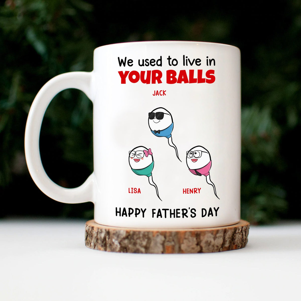 Little Cute Kids We Used To Live - Gift For Father, Dad - Personalized Mug