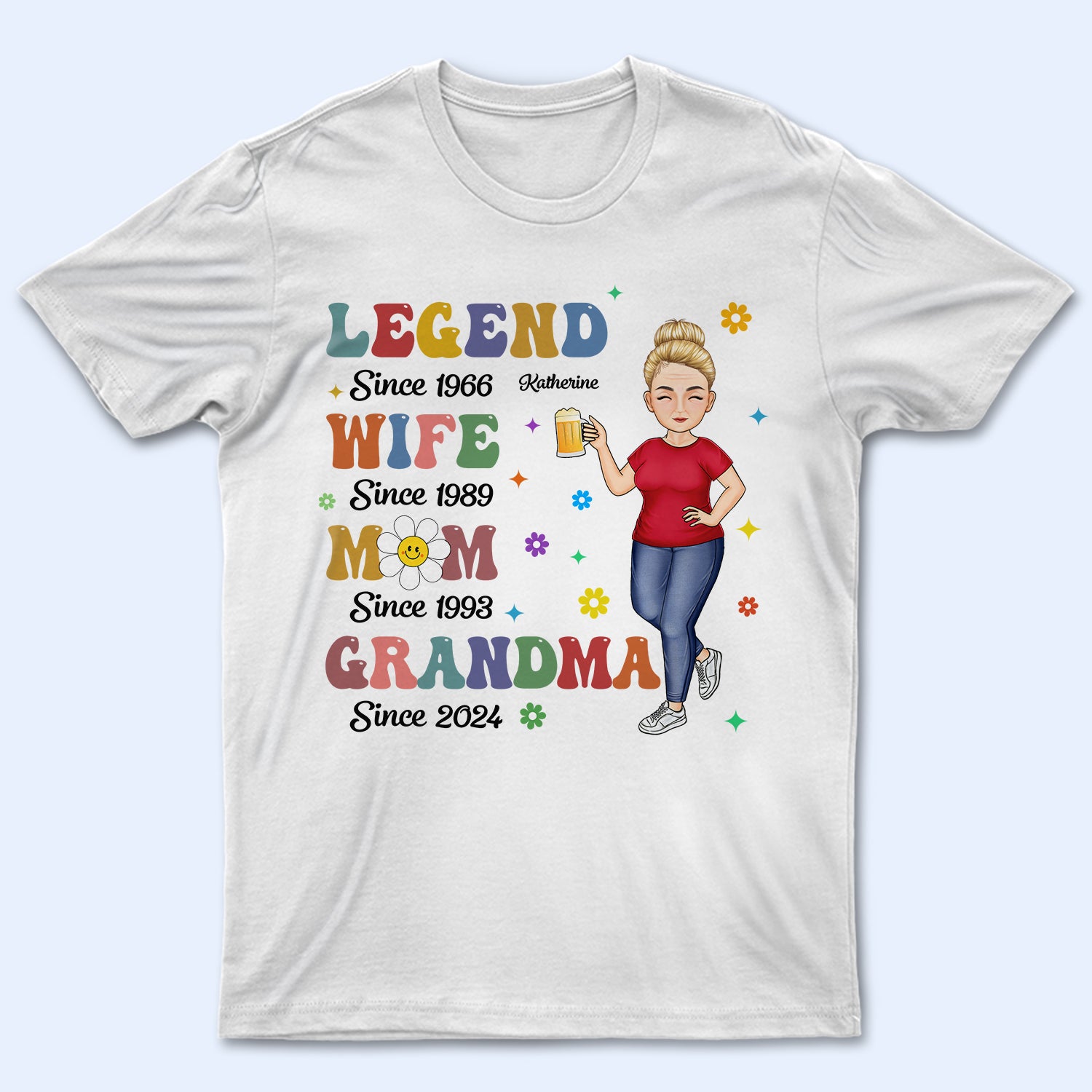 Legend Wife Mom Grandma - Birthday, Loving Gift For Mother, Grandmother - Personalized T Shirt
