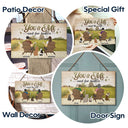 You And Me And The Dog Farm - Gift For Pet Couples - Personalized Wood Rectangle Sign