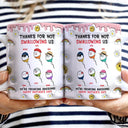 Thanks For Not Swallowing Us - Gift For Mother, Mom - 3D Inflated Effect Printed Mug, Personalized White Edge-to-Edge Mug