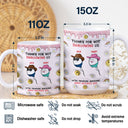 Thanks For Not Swallowing Us - Gift For Mother, Mom - 3D Inflated Effect Printed Mug, Personalized White Edge-to-Edge Mug