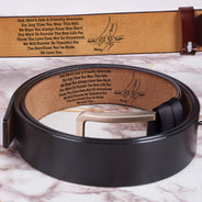 J'espère que vous savez toujours à quel point vous travaillez dur - Ceinture en cuir gravée personnalisée