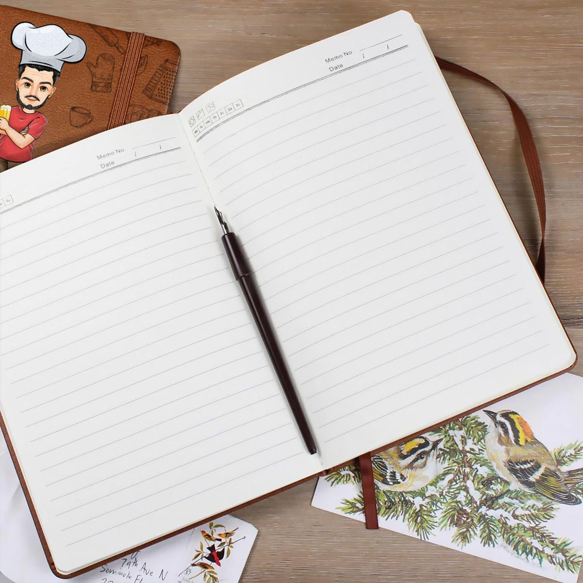 Livre de recettes de papa - Journal en cuir personnalisé