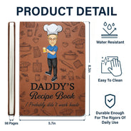 Livre de recettes de papa - Journal en cuir personnalisé