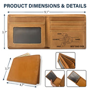 Best Dad Grandpa Ever Hand Punch - Personalized Bifold Wallet