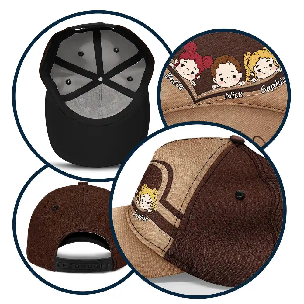 Best Dad Ever Heart - Personalized Classic Cap