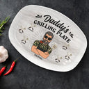 Daddy Is Grilling Daddy Grilling Plate - Personalized Plate