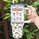 We Used To Live In Your Balls - 3D Inflated Effect Printed Tumbler, Personalized 40oz Tumbler With Straw