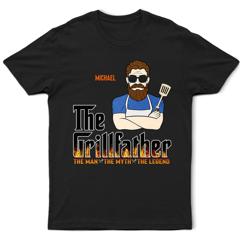 The Grillfather Fire - Personalized T Shirt