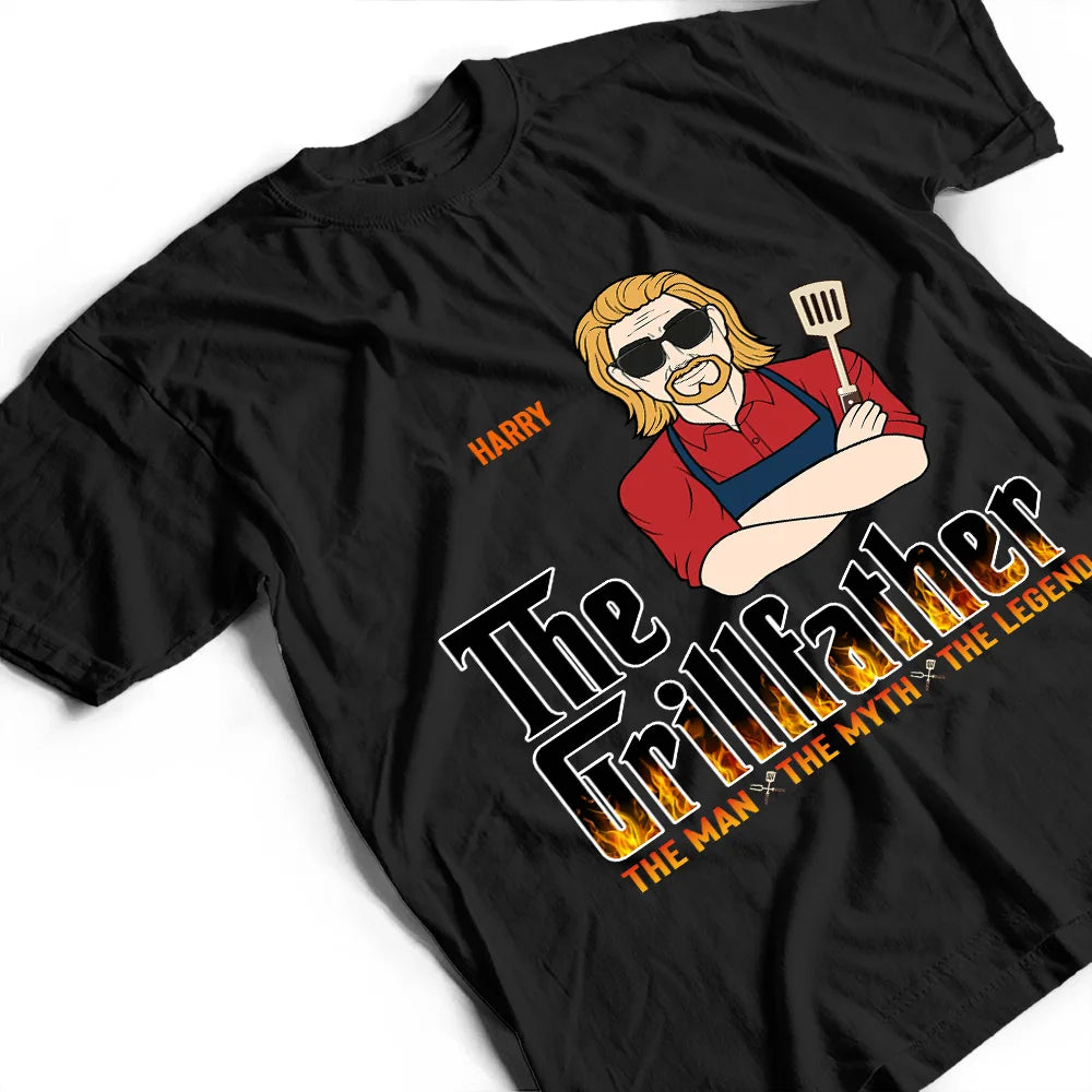 The Grillfather Fire - Personalized T Shirt