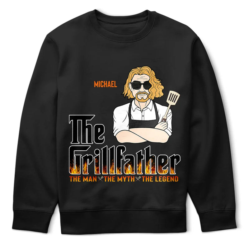 The Grillfather Fire - Personalized T Shirt