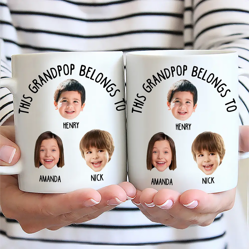 Custom Photo This Grandpa Belongs To - Personalized Mug