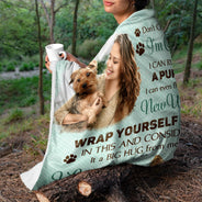 Custom Photo Don't Cry For Me I'm Okay - Dog Memorial Gift - Personalized Fleece Blanket