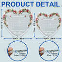 Christmas,Gift For Couples,Happy,Gift For Husband,Gift For Wife,Gift For Boyfriend - Christmas Calendar First Christmas Couple - Personalized Heart Shaped Glass Ornament