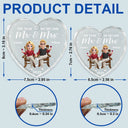 Love, Christmas, Gift For Wife, Gift For Husband, Gift For Couples - The Year We Became Mr & Mrs - Personalized Heart Shaped Glass Ornament