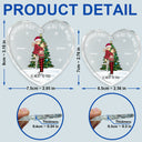 Couple de Noël : Mon endroit préféré au monde - Décoration en verre personnalisée en forme de cœur 