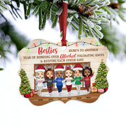 Meilleurs amis qui se maintiennent mutuellement sains d'esprit - Cadeau de Noël pour les meilleurs amis et collègues - Décoration personnalisée en aluminium