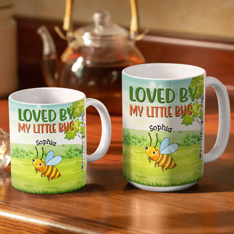 Aimée par ma petite jardinière - Cadeau pour femme - Mug blanc personnalisé bord à bord