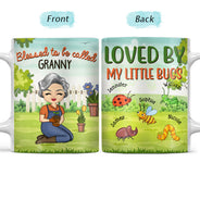 Aimée par ma petite jardinière - Cadeau pour femme - Mug blanc personnalisé bord à bord