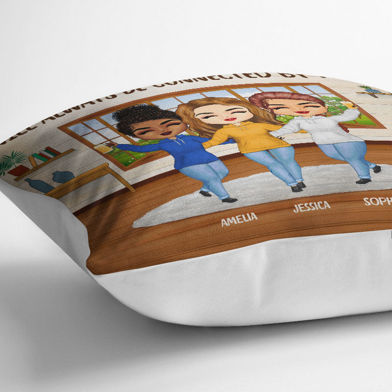 Best Friends Not Sisters By Blood But Sisters By Heart - Gift For BFF, Sisters - Personalized Custom Pillow