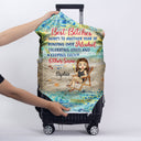 Mesdames élégantes, voici une autre année de liens autour de l'alcool, voyage à la plage, meilleures amies - Cadeau Bestie BFF - Housse de bagage personnalisée