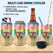 Glacière triple 3 en 1 personnalisée pour les meilleurs amis de la plage et les boissons alcoolisées ! Cadeau pour les meilleurs amis du monde