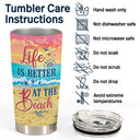 Couple de plage, je t'aime jusqu'à la plage et retour - Cadeau pour couples - Gobelet personnalisé