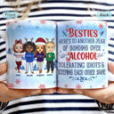 Tu ris, je ris, tu pleures, je pleure, meilleurs amis - Cadeau de Noël pour les meilleurs amis - Tasse blanche personnalisée bord à bord