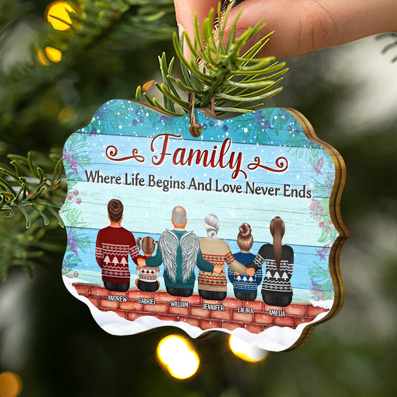 L'amour entre parents et filles est éternel - Cadeau de Noël pour mère et père - Décoration en bois personnalisée