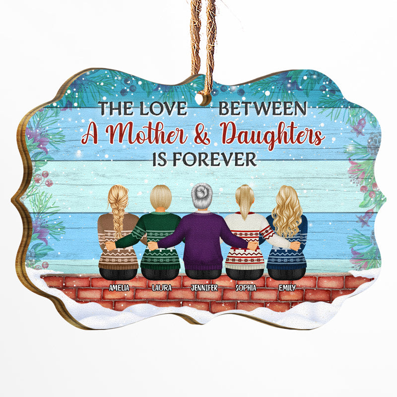 The Love Between Parents & Daughters Sons Is Forever - Christmas Gift For Mother And Father - Personalized Custom Wooden Ornament