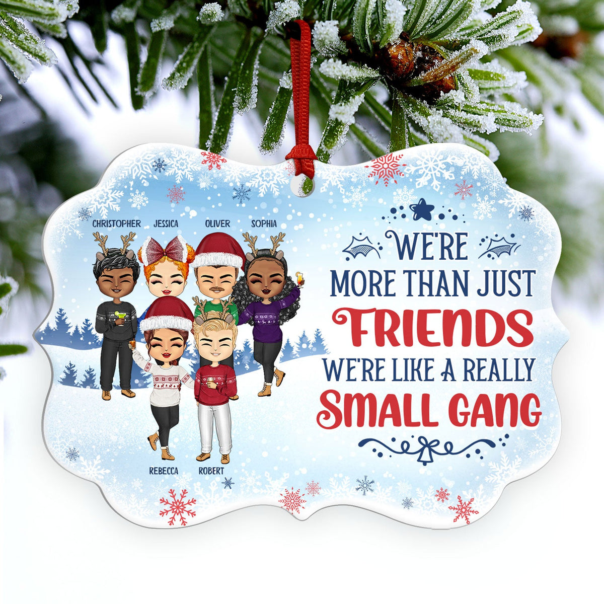 Not Sugar And Spice And Everything Nice We're Sage & Hood Best Friends - Bestie BFF Gift - Personalized Custom Aluminum Ornament