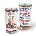 Apparemment, nous sommes des problèmes ! Cadeau pour les meilleurs amis ! Gobelet personnalisé