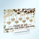 Grandkids Make Life Grand Grandpa Grandma - Gift For Grandparents - Personalized Custom Horizontal Rectangle Acrylic Plaque