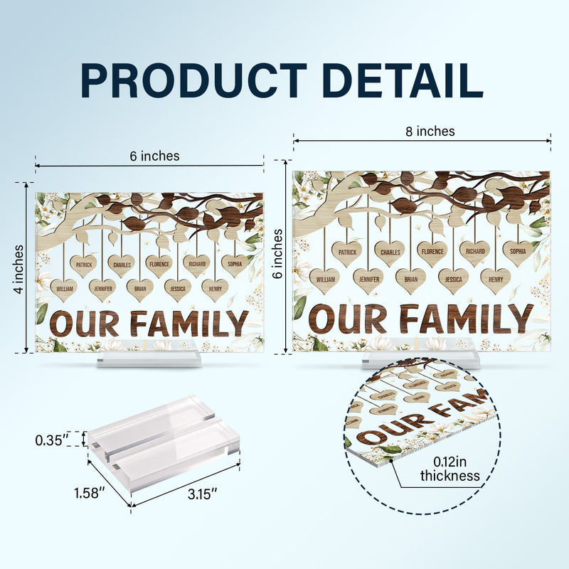 Grandkids Make Life Grand Grandpa Grandma - Gift For Grandparents - Personalized Custom Horizontal Rectangle Acrylic Plaque