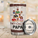 They Call Me Papa Because Partner In Crime - Birthday, Loving Gift For Dad, Father, Grandpa, Grandfather - Personalized Custom Tumbler