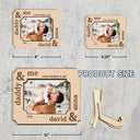 Gift For Father,New Dad,New baby - Custom Photo First Father's Day Ever Dad And Baby - Personalized 2-Layered Wooden Plaque With Stand