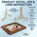 Gift For Father,New Dad,New baby - Custom Photo First Father's Day Ever Dad And Baby - Personalized 2-Layered Wooden Plaque With Stand