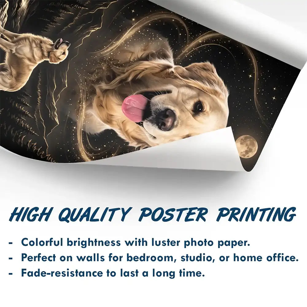 Dog Memorial Gift For Pet Loss - Personalized Custom Photo Moonlight N ...