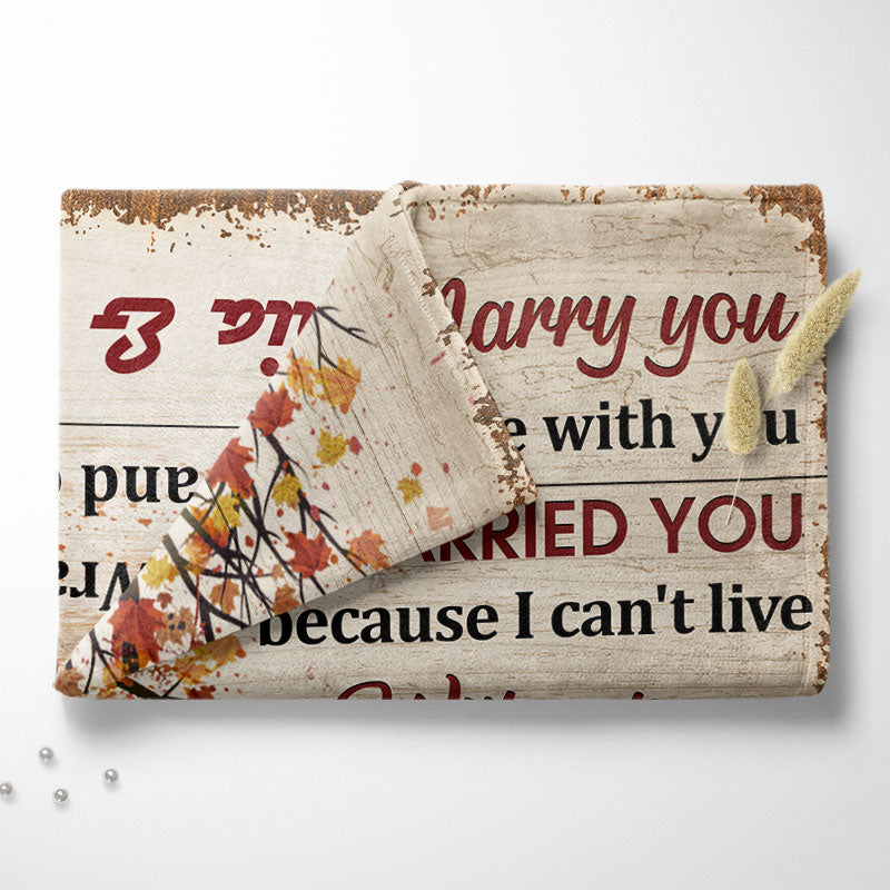 How Special You Are Family Old Couple Husband Wife Fall Leaves - Couple Gift - Personalized Custom Blanket