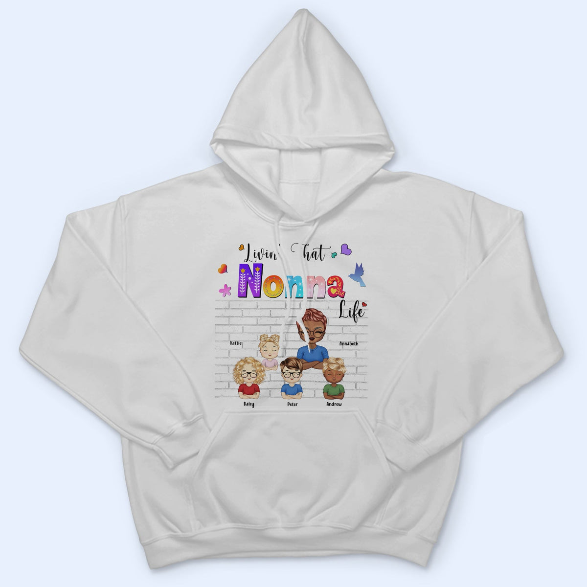 Living That Grandma Life Grandkids - Birthday, Loving Gift For Mom, Mother, Nana, Grandmother, Grandparents, Family - Personalized Custom T Shirt