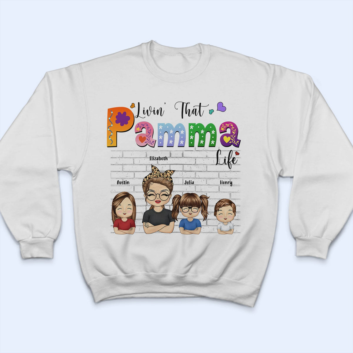 Living That Grandma Life Grandkids - Birthday, Loving Gift For Mom, Mother, Nana, Grandmother, Grandparents, Family - Personalized Custom T Shirt