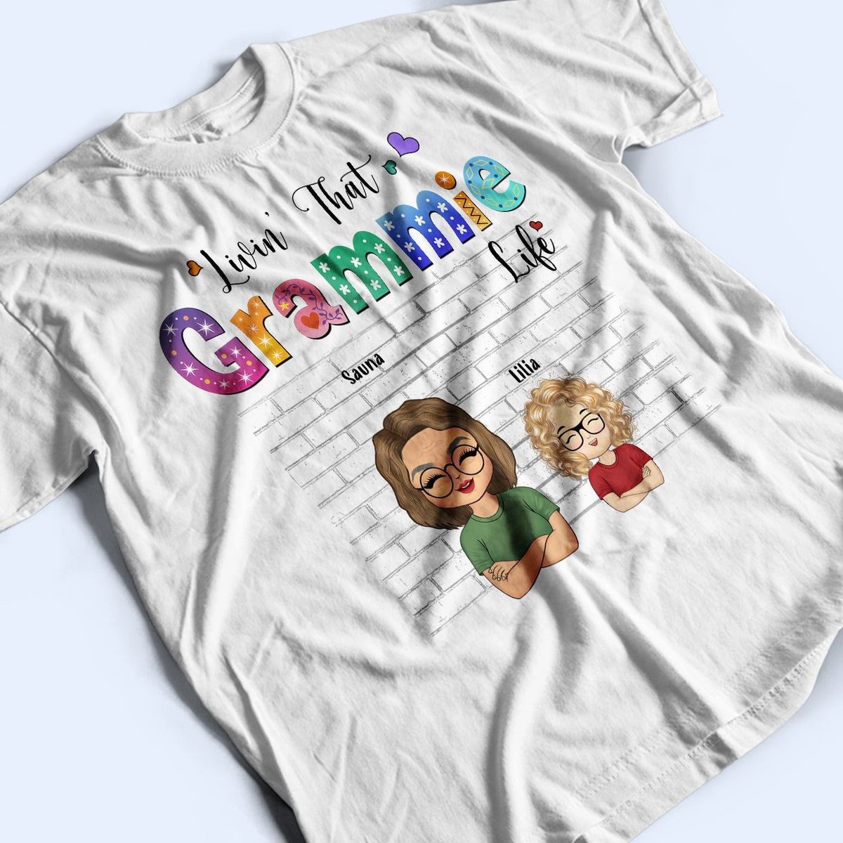 Living That Grandma Life Grandkids - Birthday, Loving Gift For Mom, Mother, Nana, Grandmother, Grandparents, Family - Personalized Custom T Shirt