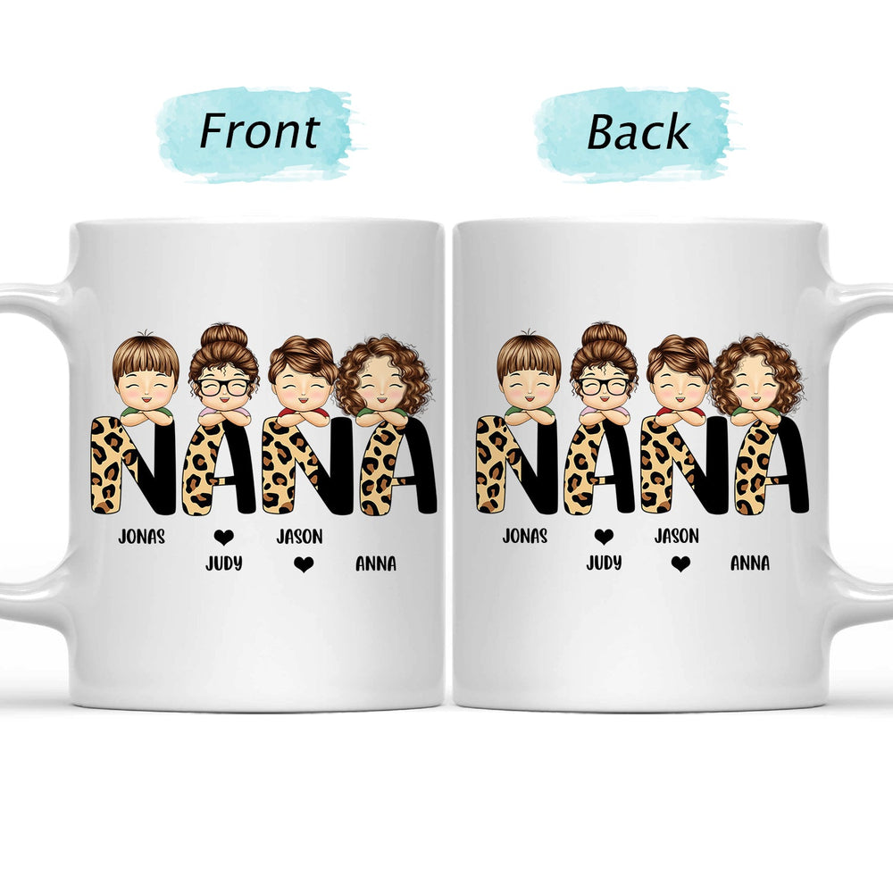 Leopard Nana Title - Birthday, Loving Gift For Mom, Mother, Mama, Grandma, Grandmother - Personalized Custom Mug